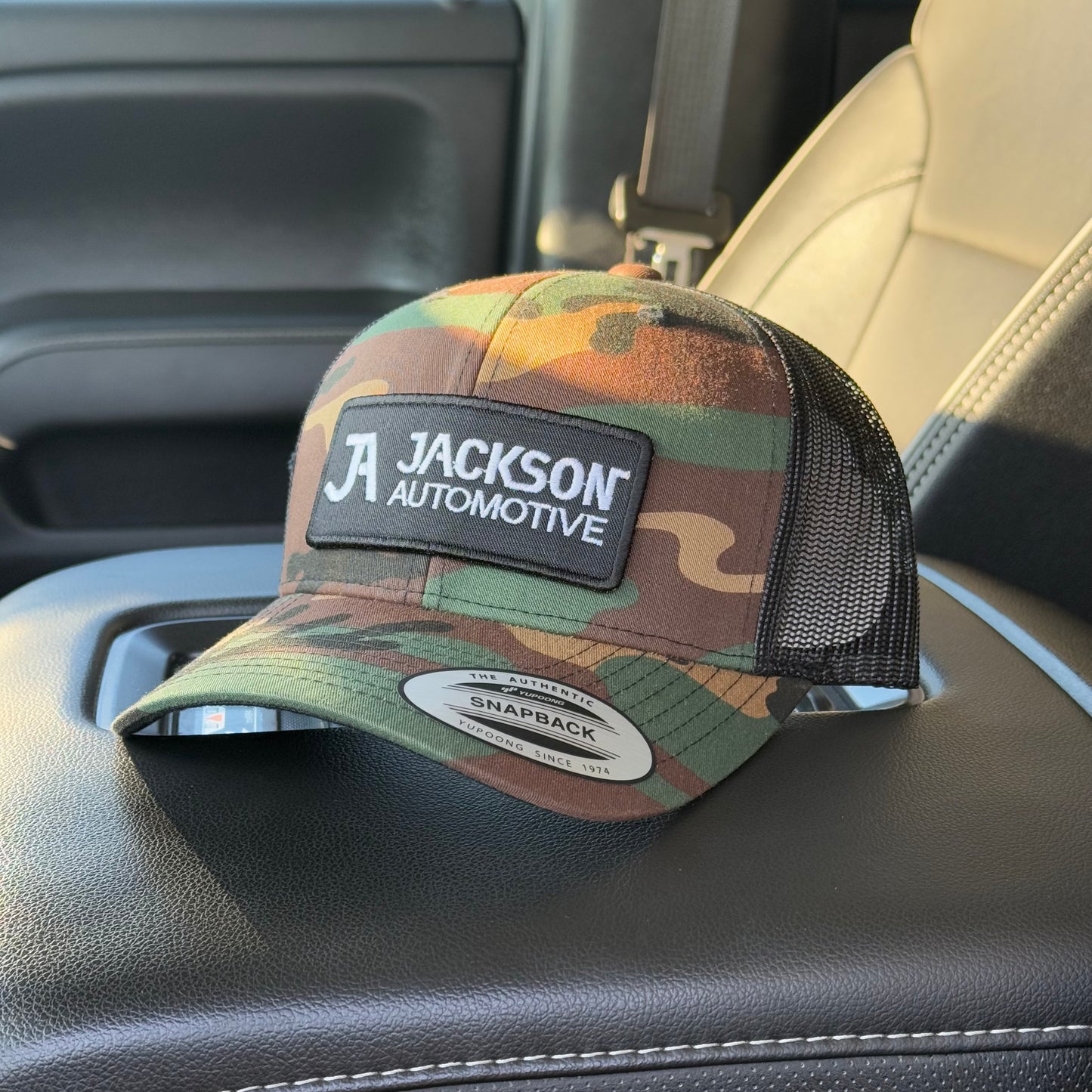 JA Camo Embroidered Snapback Trucker Hat