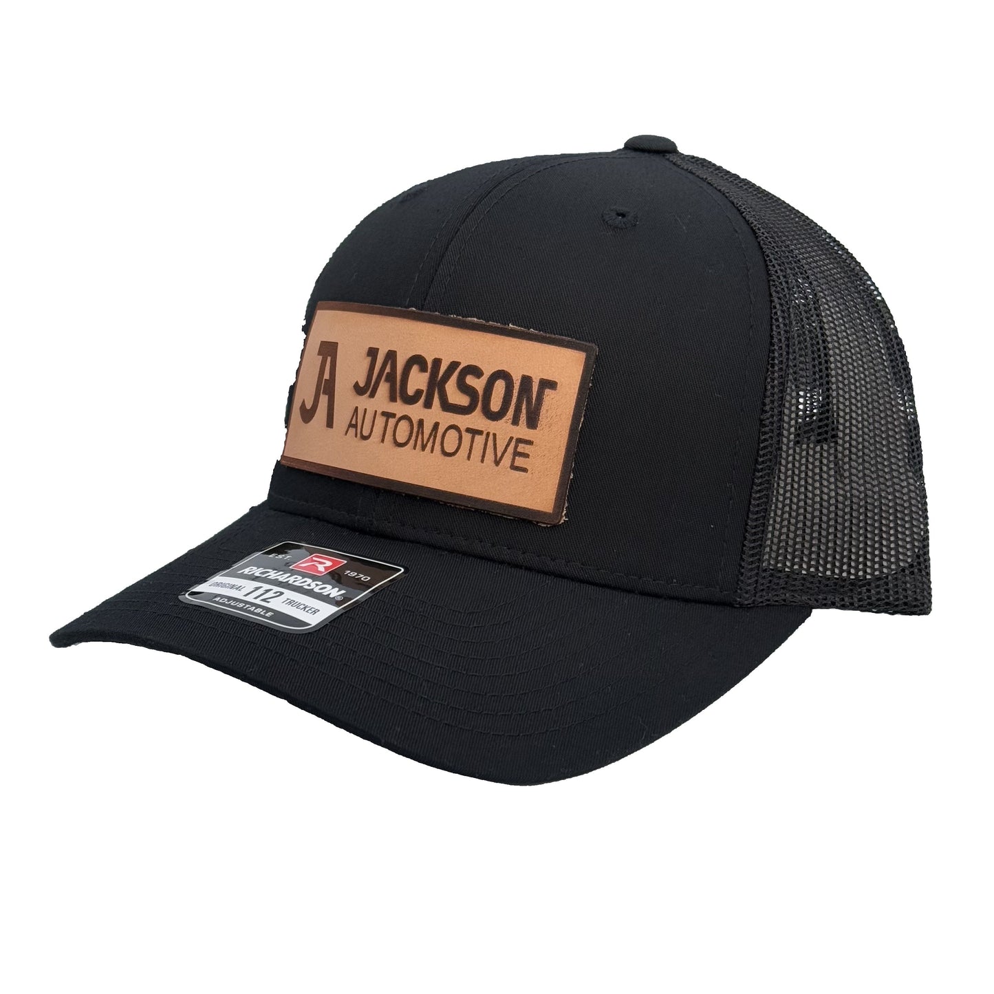 JA Leather Patch Snapback Trucker Hat